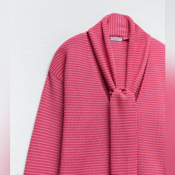 ZARA LIMITED EDITION STRIPED SWEATSHIRT WITH SCARF - Picture 5 of 5